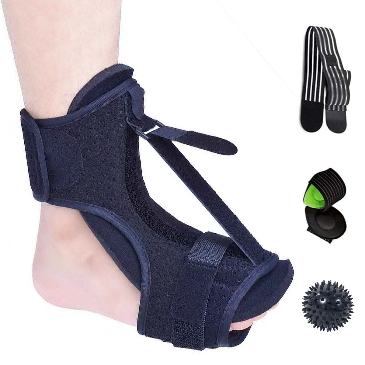 Upgraded Adjustable Ankle Brace for Foot Pain, Foot Drop Orthotic Brace for Plantar Fasciitis