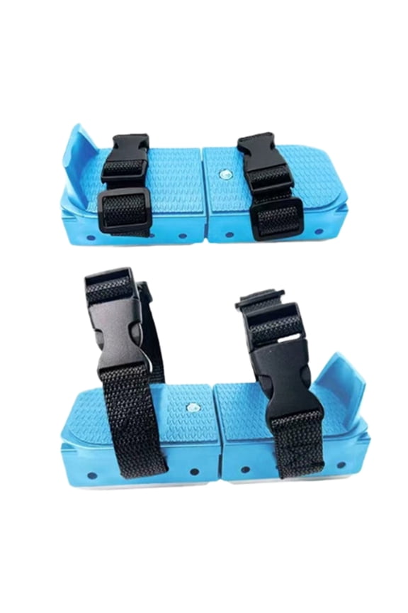 Two-in-One Adjustable Toddler Ice Skates for Outdoor Winter Training—1 Pair Upgraded Double Kids Skates with Hook-and-Loop Straps Lightweight Frame Foldable Design and Wide Fit 2PCS
