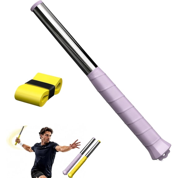 Upgraded Adjustable Intensity Badminton Swing Trainer, 11.8" Swing Trainer Sound Feedback for Smash Technique, Tennis/Badminton Magnetic Adjustable Power Trainer for Wrist Arm Strength Training