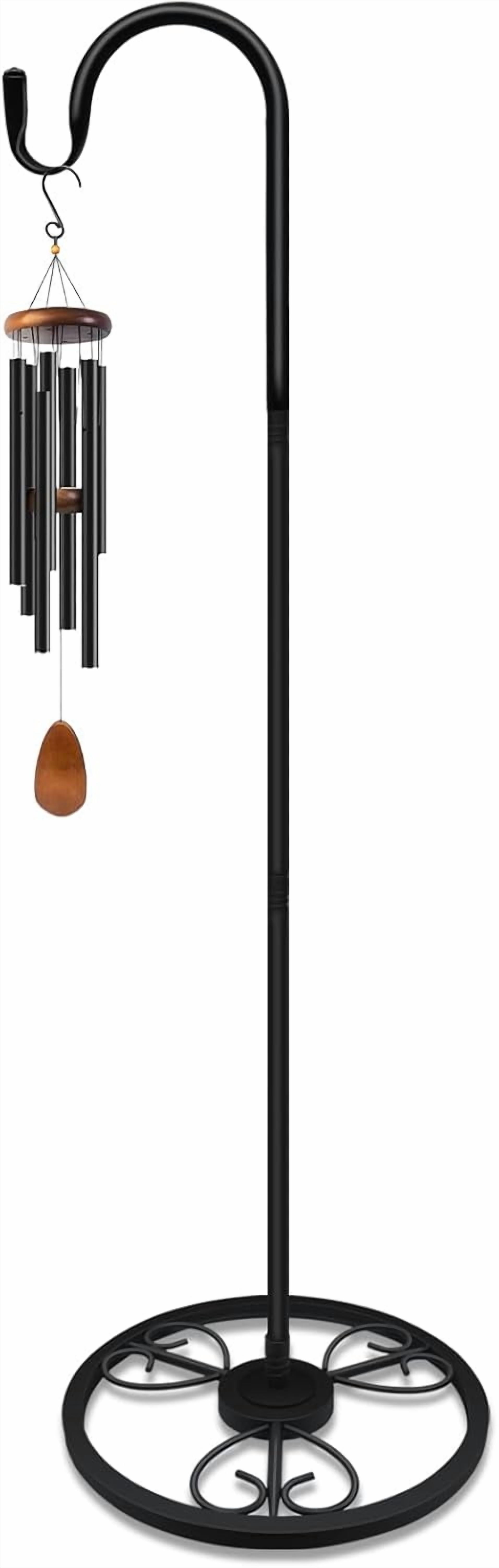 Upgraded Adjustable Shepherds Hooks for Outdoor Indoor, 63 Inch Wind Chime Stand, Shepherds Hooks for Hummingbird Feeders, Hanging Plants, Lanterns, Wind Chime