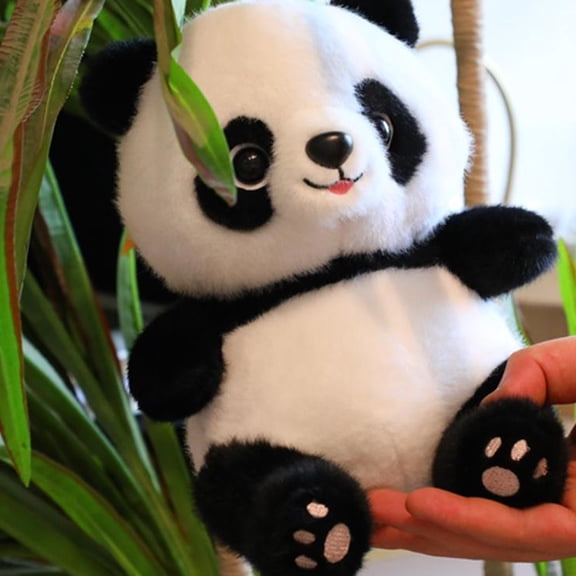 Upgraded Adorable Cute Pandas Doll Plush Toy Realistic Pandas Doll Super Soft Stuffed Animals Toy For Children's Bedroom Or Playroom I