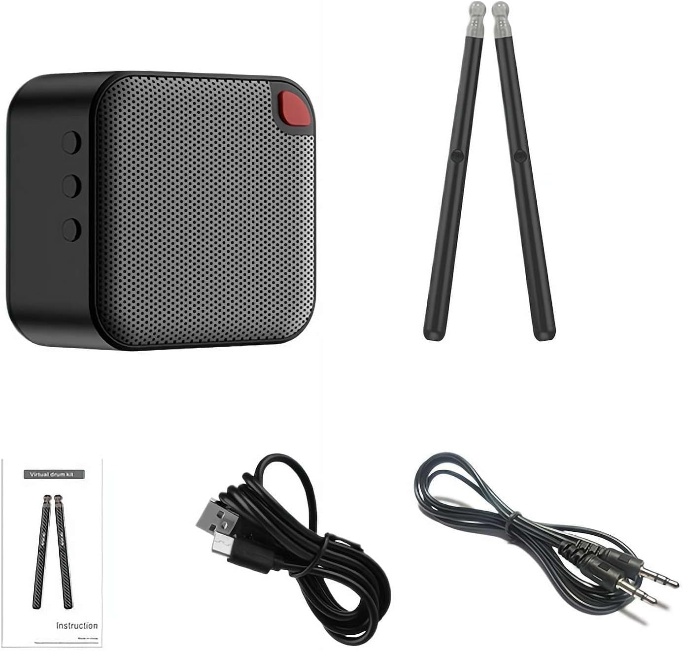 Upgraded Air Drumsticks with Speaker, Virtual Drum Sticks, Electronic Drum Set & Pedals & Bluetooth Adapter & 8 Sounds, 3D Motion Sensing RGB, for Home & Party Adults, Kids, Christmas Gift