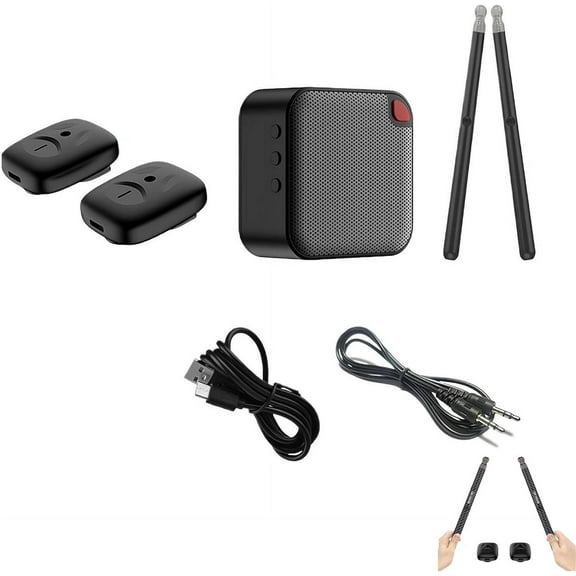 Upgraded Air Drumsticks with Speaker,Virtual Drum Sticks,Electronic Drum Set & Pedals & Bluetooth Adapter & 8 Sounds,Smart Air Drums Sticks Set Machine for Beginners Gift