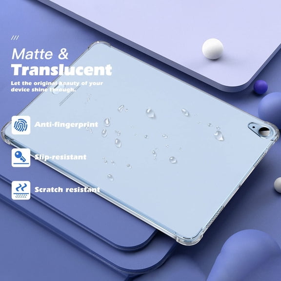 Upgraded Air5 2022 Protective Silicone Drop | Innovative Stand & Flip Function | Portable Auto Sleep/Wake | Shockproof | 9 Inch 2022 Protective Case TPU Silicone Protection Transpa Clear