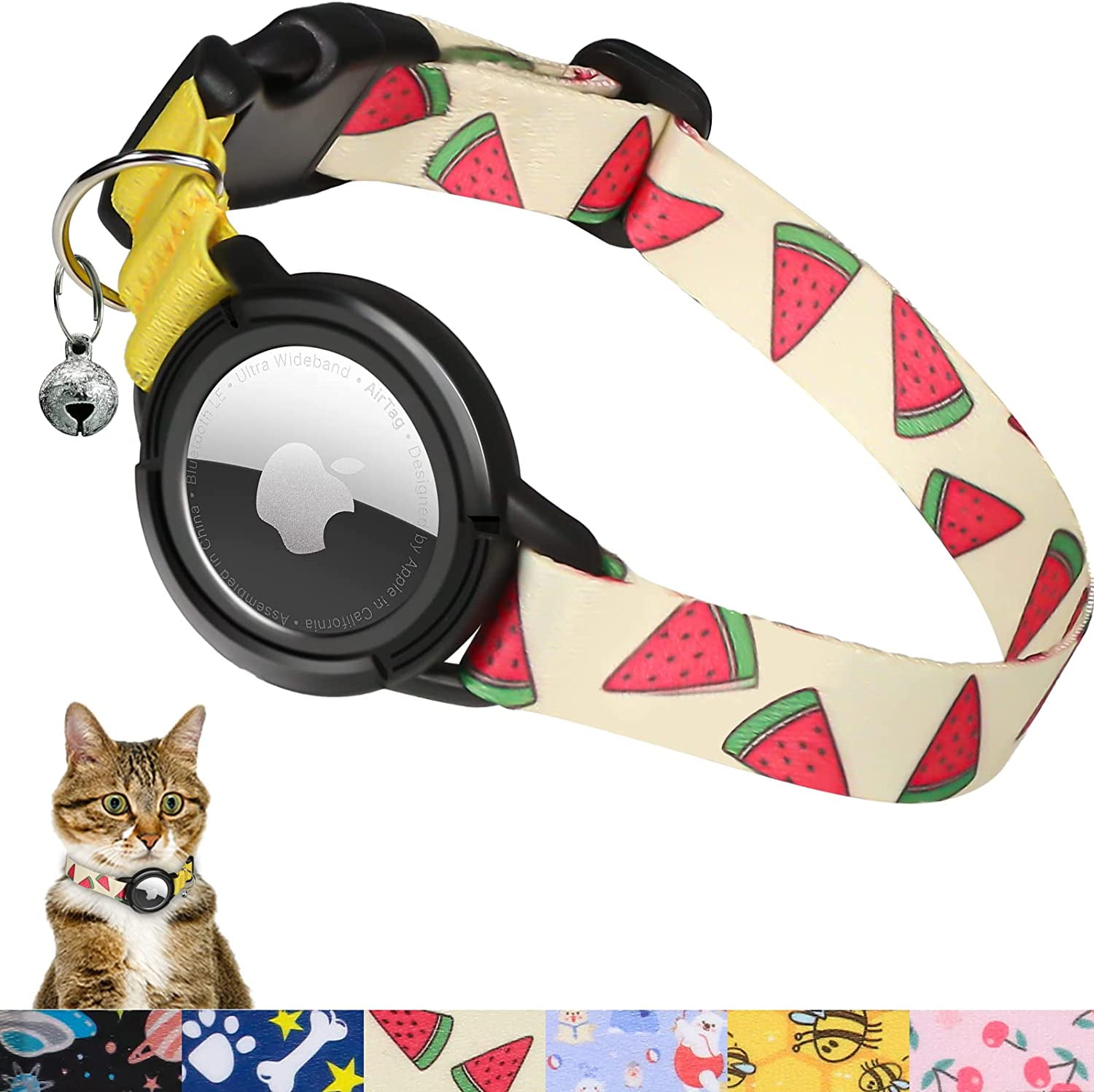 Upgraded AirTag Cat Collar, Integrated GPS Cat Collar with Apple Air