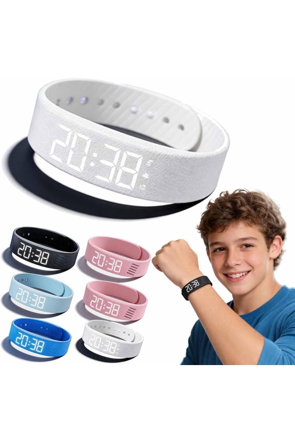 Upgraded Alarm Band, Alarm Clock Watch, Silent Vibration Wake-Up Wristband for Deep Sleepers, Snooze-Free Smart Watch with Breathing Aid & 20-Day Battery for Men and Women