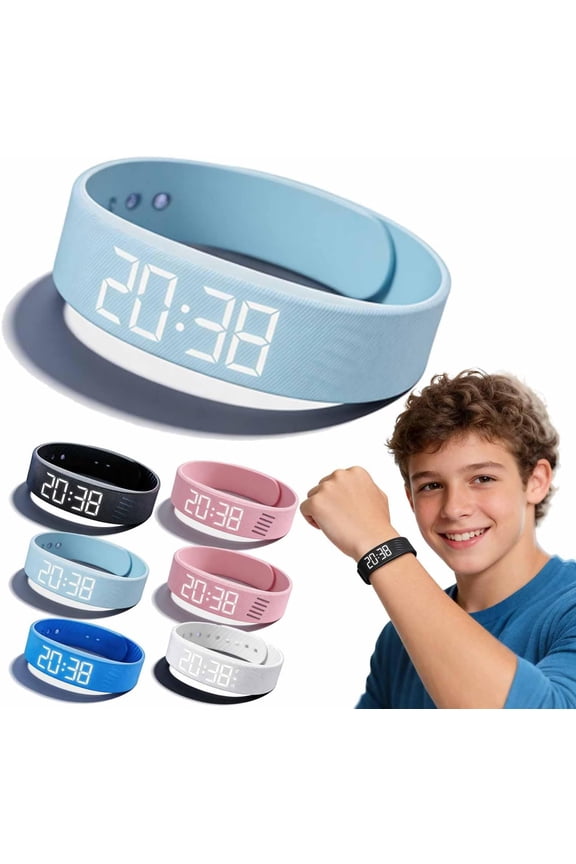 Upgraded Alarm Band, Alarm Clock Watch, Silent Vibration Wake-Up Wristband for Deep Sleepers, Snooze-Free Smart Watch with Breathing Aid & 20-Day Battery for Men and Women
