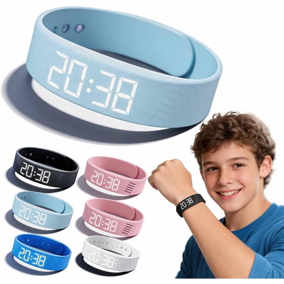 Upgraded Alarm Band, Alarm Clock Watch, Silent Vibration Wake-Up Wristband for Deep Sleepers, Snooze-Free Smart Watch with Breathing Aid & 20-Day Battery for Men and Women