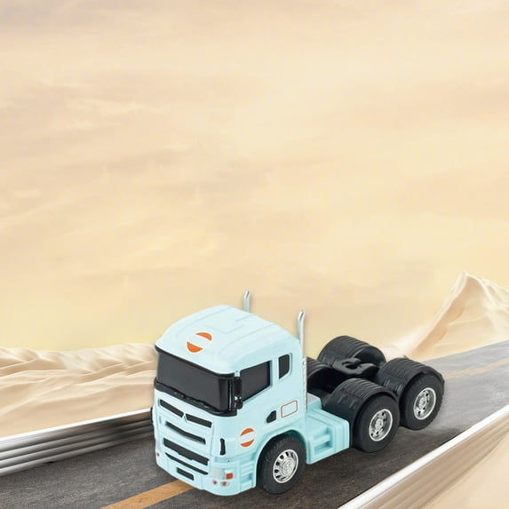 Upgraded Alloy Car Model 1-64 Small Trailer Container Truck Edition Power Childrens Toy Car Model Ornament A