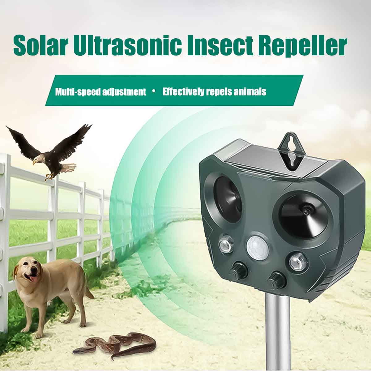 Upgraded Animal Repellent Outdoor,Solar Deer Repellent Devices