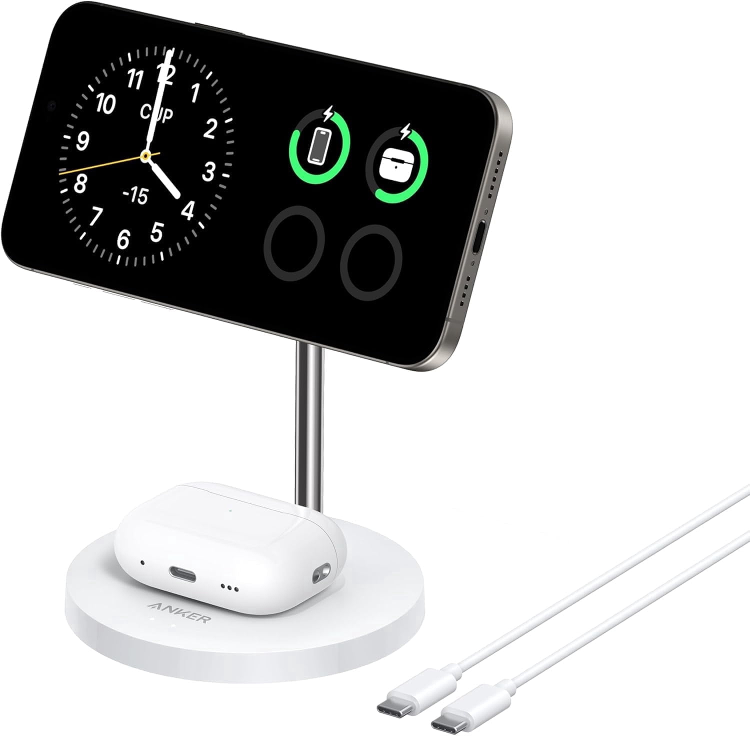 Anker MagSafe Compatible MagGo Charger Stand, Wireless, 15W