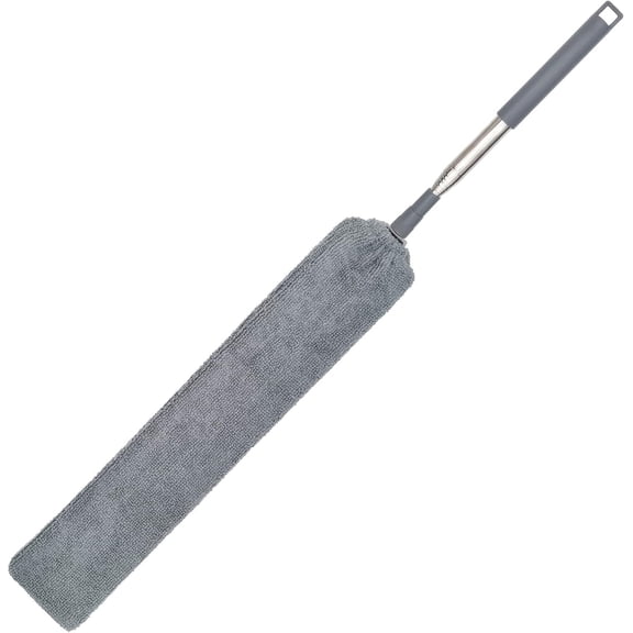 Upgraded Under Appliance Cleaning Gadgets, Microfiber Gap Duster, Skinny Flat Duster with Extendable Pole 26-55 Inches, Suitable for Underneath Cleaning of Furniture, Fridges, Couch, Stove, Bed