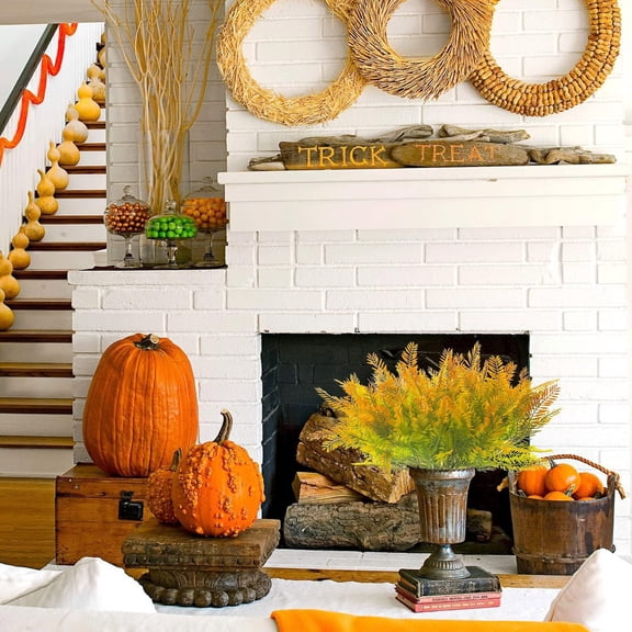 Upgraded Artificial Fall Plants Home Garden Decoration Rural Style Fall Outdoor Decoration Simulation Green Plants T