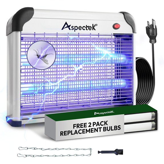 Upgraded Aspectek 20W Electric Bug Zapper with 2 Extra Bulbs.
