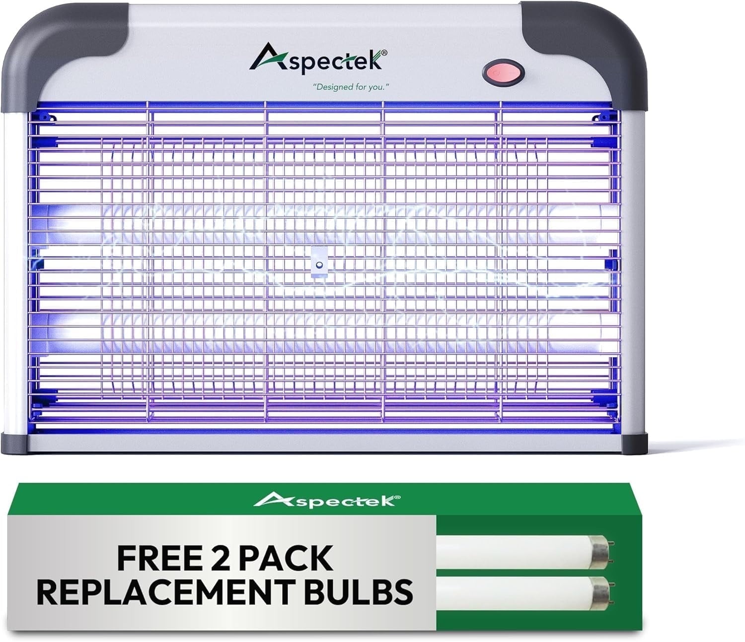 Upgraded Aspectek 20W Electric Bug Zapper with 2 Extra Bulbs.