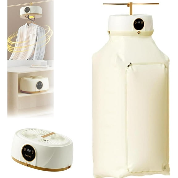 Upgraded Automatic Ironing Machine, Inflatable Shirt Ironing Machine with Garment Steamer & Folding System, Wireless Remote Control for Travel, Home, Apartment
