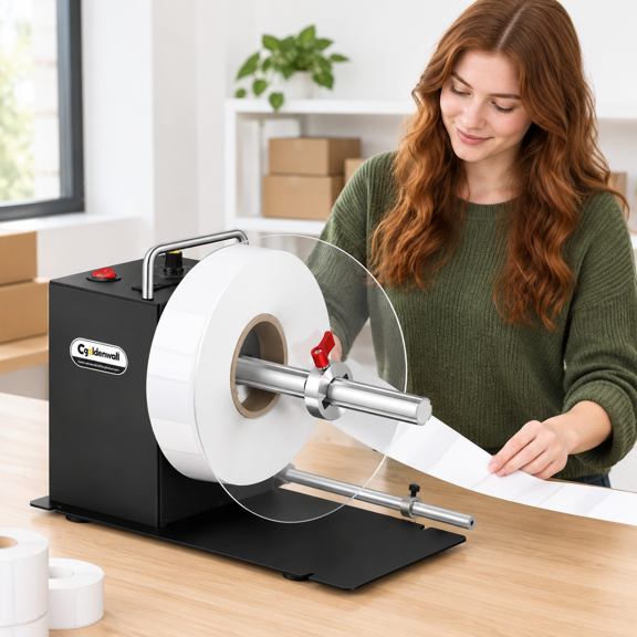 Upgraded Automatic Label Rewinder Larger Width 7.08" Diameter 8.78" Bidirectional Rewinding Corefree/1"/1.5"/3" Core Speed Adjust
