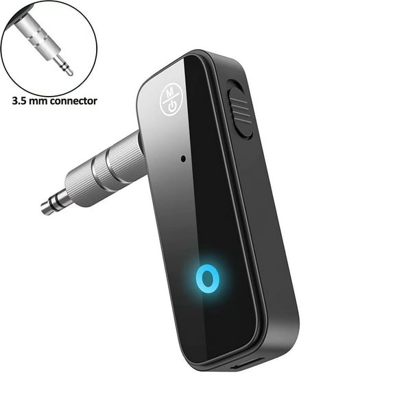 (Upgraded)Aux bluetooth Adapter for Car, 2 in 1 Bluetooth 5.0 Receiver Transmitter for Car with Display Screen, Suitable for Cars, Speakers, Stereo Systems and Headphones