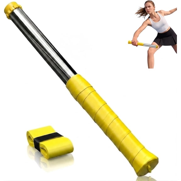 Upgraded Badminton Swing Trainer with Sound Feedback, Adjustable Resistance Practice Trainer for Beginner Intermediate Advanced Players