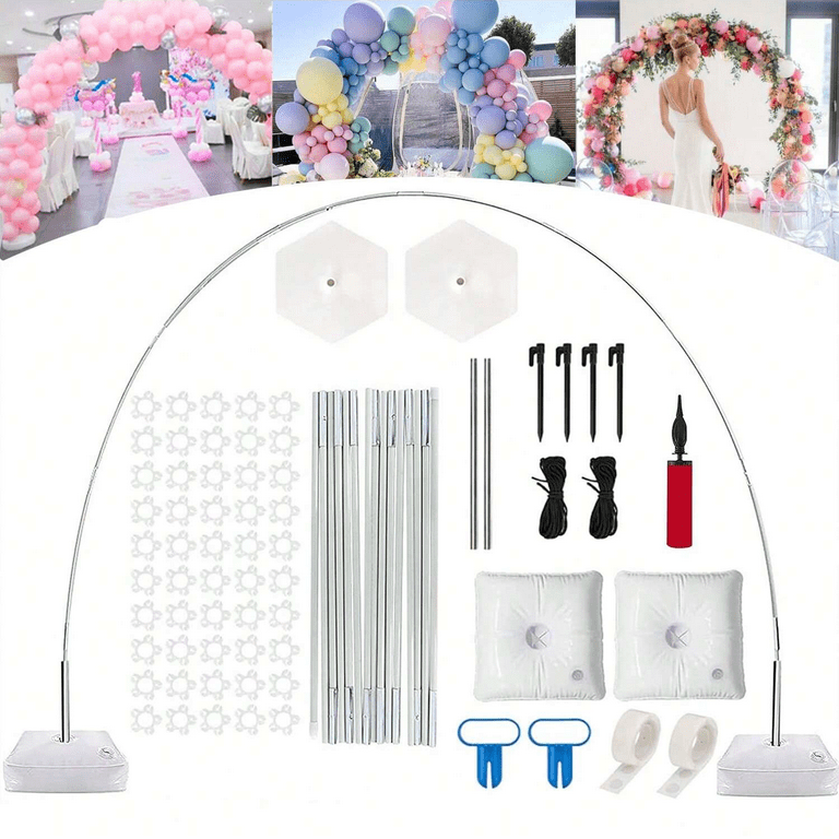 Balloon Arch Kit and Balloon Pump with 120 PCS Balloons, 9Ft Tall & 10Ft  Wide Adjustable Balloon Arch, Balloon Stand for Wedding Baby Shower