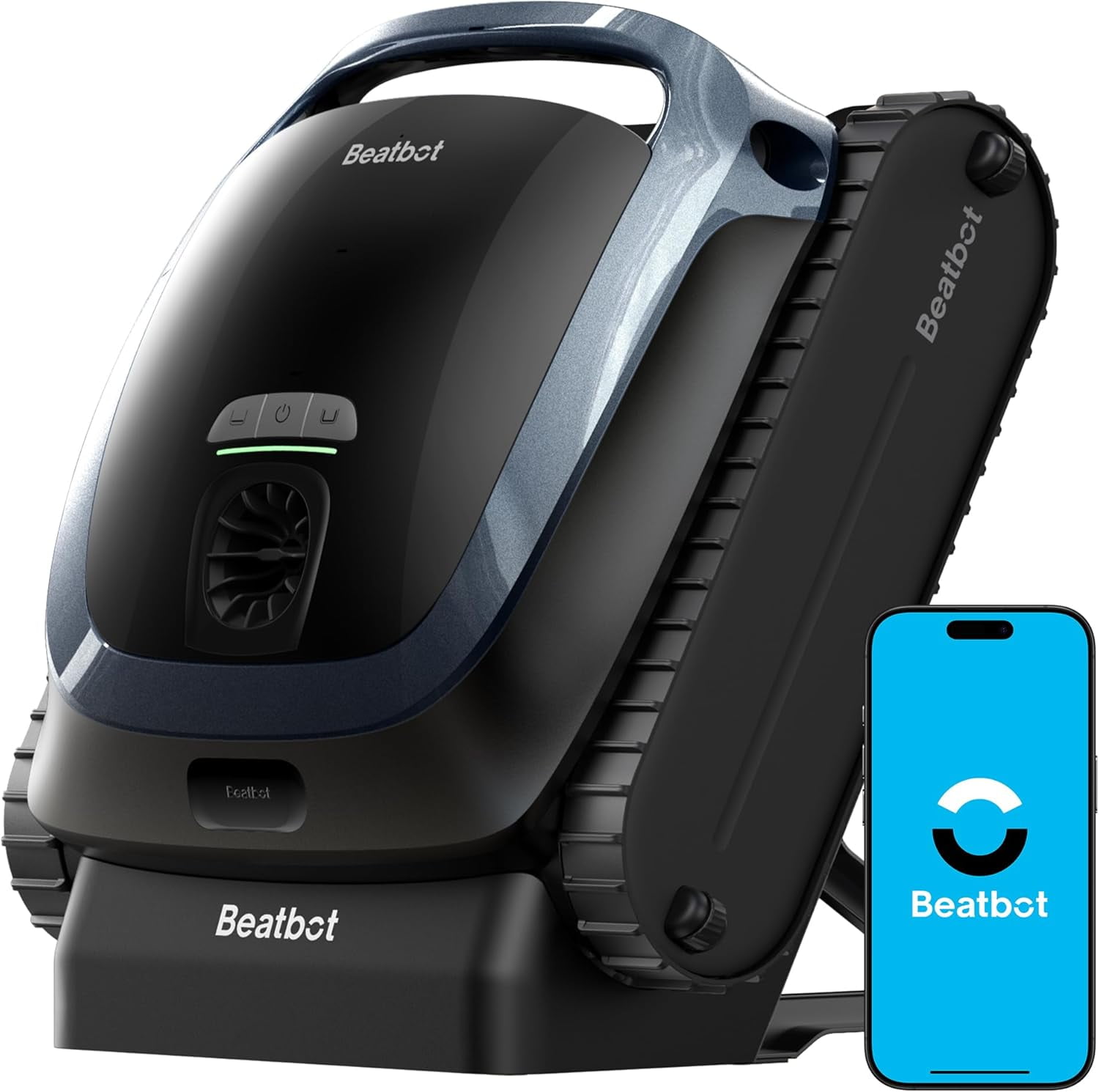 Upgraded Beatbot AquaSense 2 Cordless Robotic Pool Vacuum Cleaner, Smart Surface Parking, Double-Pass Waterline Scrubbing, Floor, Walls and Waterline, Above & In-Ground Pools up to 3,230 sq.ft - Blue