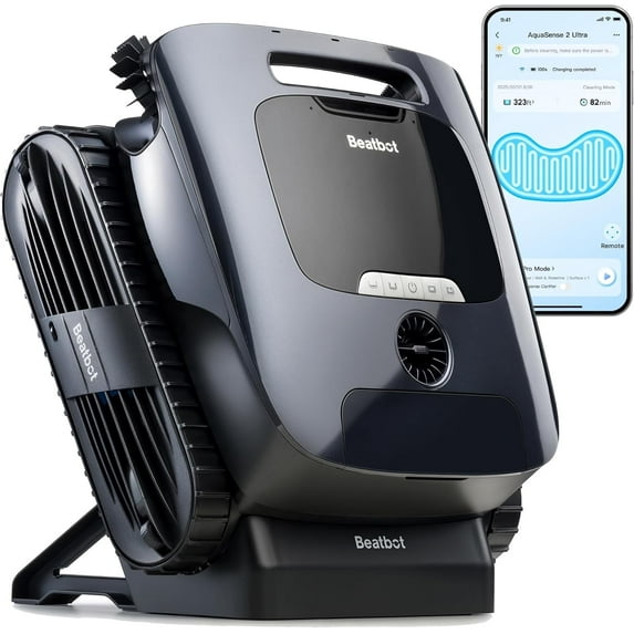 Upgraded Beatbot AquaSense 2 Ultra 5-in-1Cordless Pool Vacuum Robotic Cleaner for Complex Pools, Pool Mapping with AI Camera, Suitable for Above & In-Ground Pools up to 3,875 sq.ft, Midnight Blue