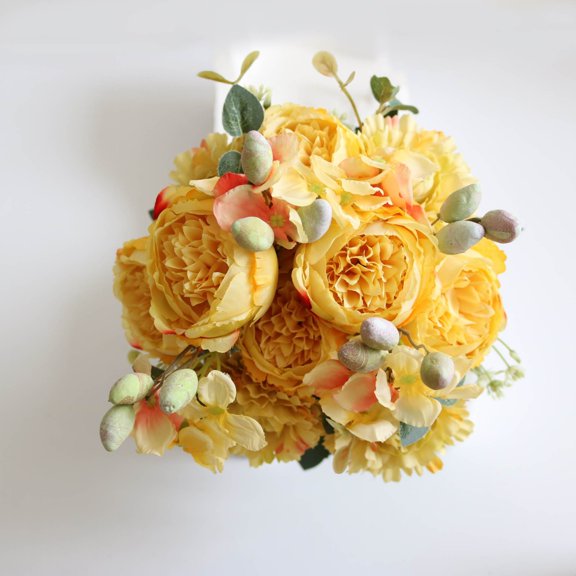 Upgraded Beautiful Five Artificial Flower Combinations Of Hydrangeas Peonies And Berries For Wedding And Home Decoration E