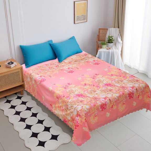 Upgraded Beautiful Flower Patterns Ease Friendly Washable Sheets F
