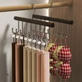 thumbnail image 1 of Upgraded Belt Hanger – Wooden Belt Hanger with 8 Hooks, Brown Home Storage and Organization, 1 of 6