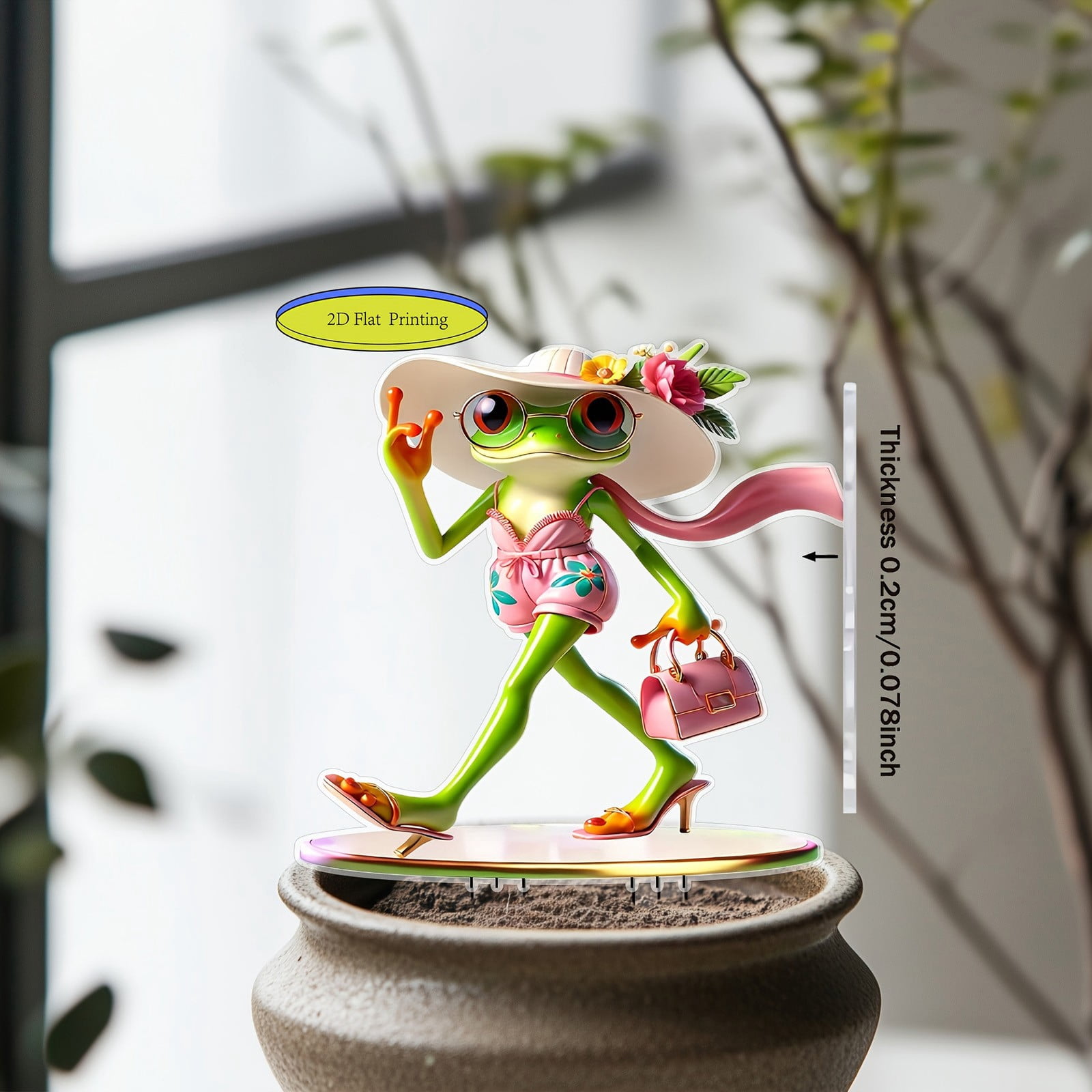 Upgraded Big Eyed Frogs Ground Plug Decorative Animals Series 2D Flat ...