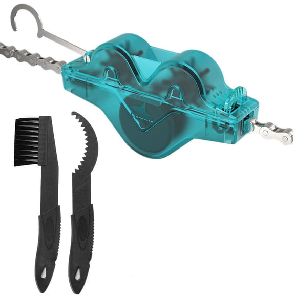 Upgraded Bike Chain Cleaner Tool – Leak-Proof Chain Scrubber with 360° Automatic Brushes, No Chain Removal Drivetrain Maintenance Kit for MTB, Road & E-Bikes(Green)