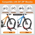 thumbnail image 1 of Upgraded  Bike Stand Floor - Portable Garage Storage for 24-29 Inch Bikes with 3.5 Tire Width Support, Heavy Duty Steel Red Rack, 1 of 6