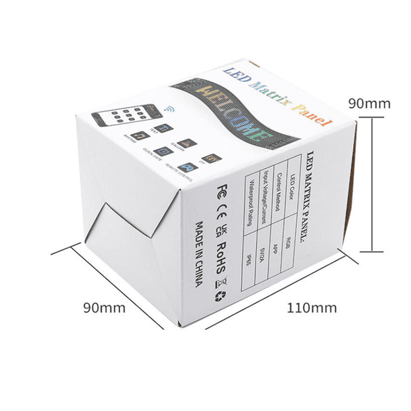 Upgraded Bluetooth Car LED Hard Screen LED Light-emitting Car Sticker