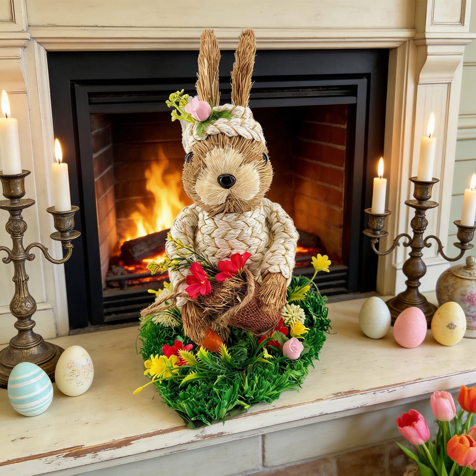 Weaving Rabbit Upgraded Bottom Thread Rope Puppy Rabbits Ornament Handicraft Rural ...