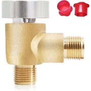 Upgraded Brass RV Vacuum Breaker Check Valve, 571-VAC-CHK-A Camper Trailer Flusher Check Valve fit for b&b Model 571 Check valve Replace Leaking Vacuum Breaker on Black Tank System 1/2 DN Male