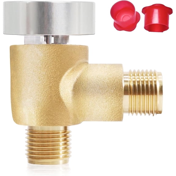 Upgraded Brass RV Vacuum Breaker Check Valve, 571-VAC-CHK-A Camper Trailer Flusher Check Valve fit for b&b Model 571 Check valve Replace Leaking Vacuum Breaker on Black Tank System 1/2 DN Male