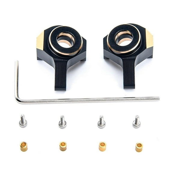 Upgraded Brass Steering Knuckles, Enhances Center Gravity & Traction Knuckle for Axial SCX24 RC Crawlers