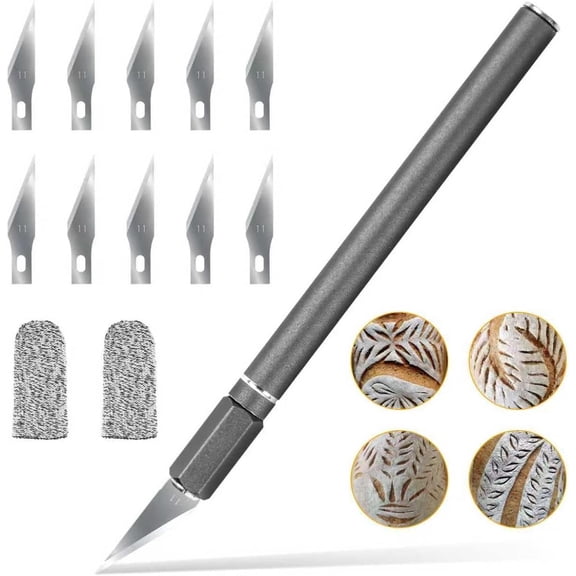 Upgraded Bread Lame with 10 Blades - Professional sourdough Scoring Tool for bread scoring tool, Safety Cover & Ergonomic Handle Premium Knife Artisan Making