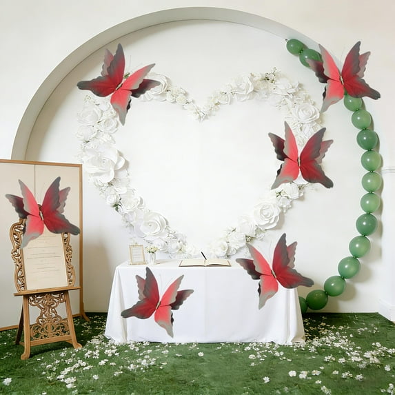 Upgraded Butterflys Veils Flower Window Decoration Flower Wedding Festival Party Outdoor Courtyard Decoration Scene Arrangement Birthday Party Valentines Day G