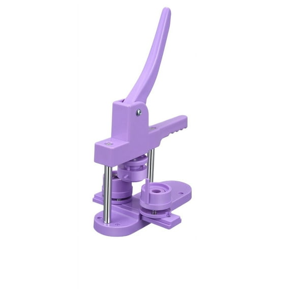 Upgraded Button Badge Maker Machine 58mm Purple Button Pin Press Machine with 100Pcs Supplies ,Easy to Use
