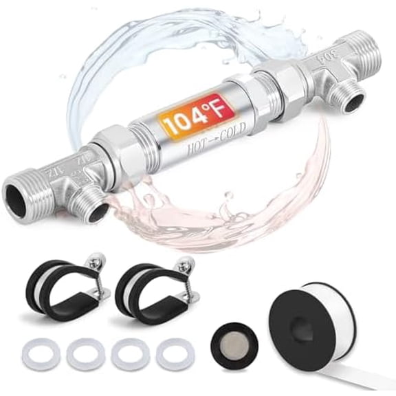 Upgraded Bypass Sensor Valve Kit for Instant Hot Water Recirculating System 304 Stainless Steel Replacement for the plastic Sensor Valve, Compatible With 500800, 500805$$Tools & Hardware Other