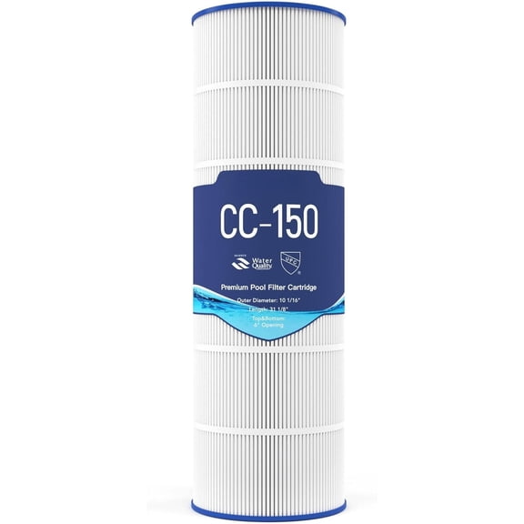 Upgraded CC150 Pool Filter Cartridge Replacement, Compatible with Pentair Clean & Clear 150, Predator 150, Posi-Clear PXCRP150, Replaces R173216, Pleatco PAP150, 5oz Heavy Duty Fabric