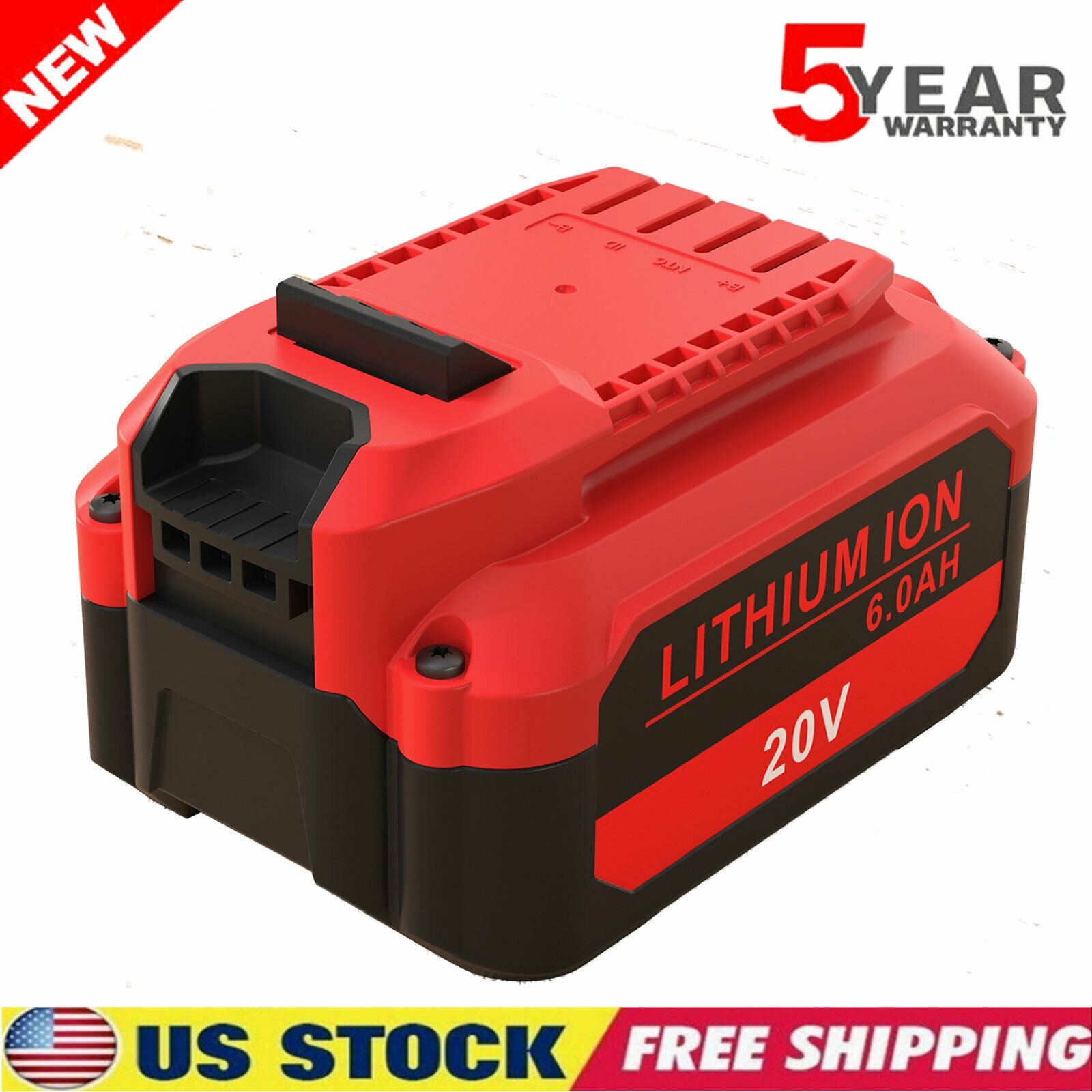 6000mAh 20 Volt Max Lithium Ion Battery + 20V Battery Charger for