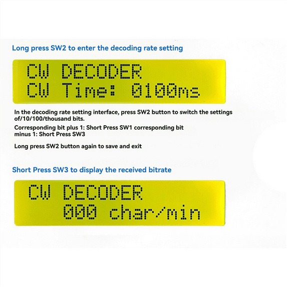 Upgraded CW Morse Code Decoder Finished+Case+Button Kit with Digital ...