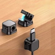 Upgraded Cable Organizer   6-Piece Magnetic Cable Clips, Black Home Storage and Organization