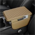 thumbnail image 1 of Upgraded Car Center Console Cover,Microfiber Leather Car Armrest Cover Cushion with 2 Storage Bags,Universal Car Armrest Storage Box Car Interior Accessories for Most Vehicles (Beige), 1 of 10