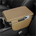 thumbnail image 1 of Upgraded Car Center Console Cover, Microfiber Leather Car Armrest Cover Cushion with 2 Storage Bags, Universal Cars Armrest Storage Box Cars Interior Accessories for Most Vehicles, Beige, 1 of 7