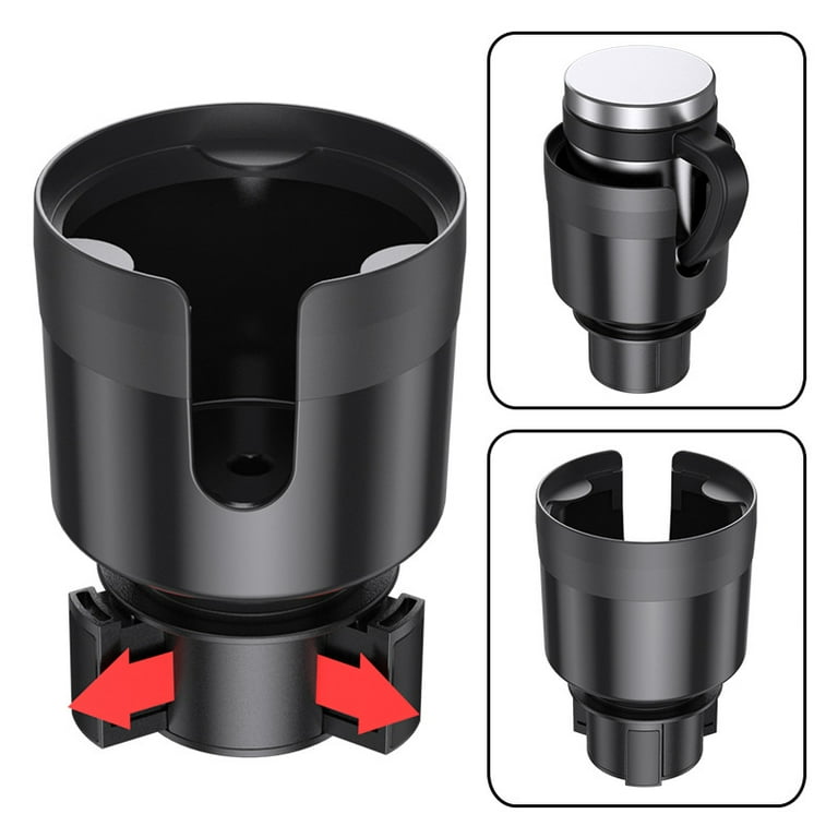 Upgraded Car Cup Holder Expander Adapter with Offset Adjustable Base, Compatible with Yeti 14/24/36/46oz Ramblers, Hydro Flasks 32/40oz, Other Large CarCup01