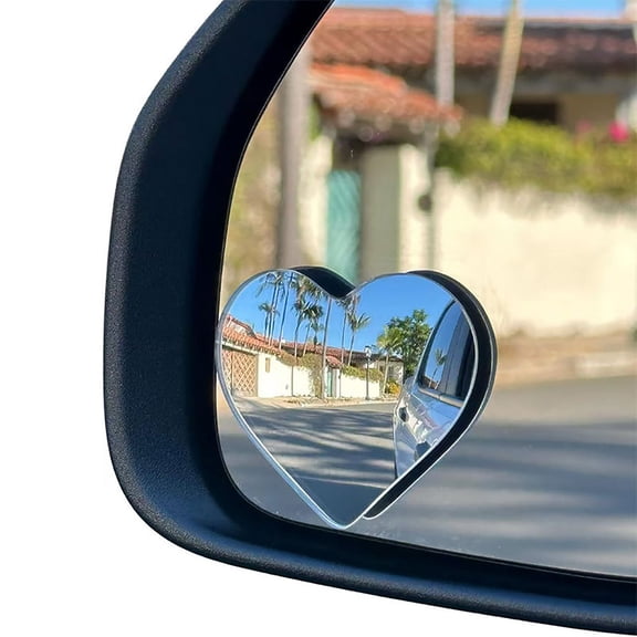 Upgraded Car Rearview Mirror Heart-shaped Mall Circular Mirror High-definition Heart-shaped Large Field Rearview Auxiliary Mirror A