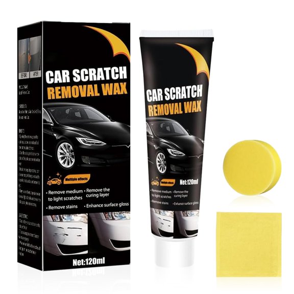 Upgraded Car Scratch Remover Polishing Wax,Cars Scratch Repair Paste with Wipe and Sponge,Car Paint Scratchs Repair Kit for Deep Scratches,Scratch Remover for Vehicles,Car Paint Polishing&Restore